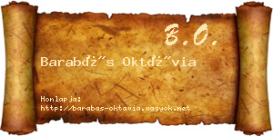 Barabás Oktávia névjegykártya